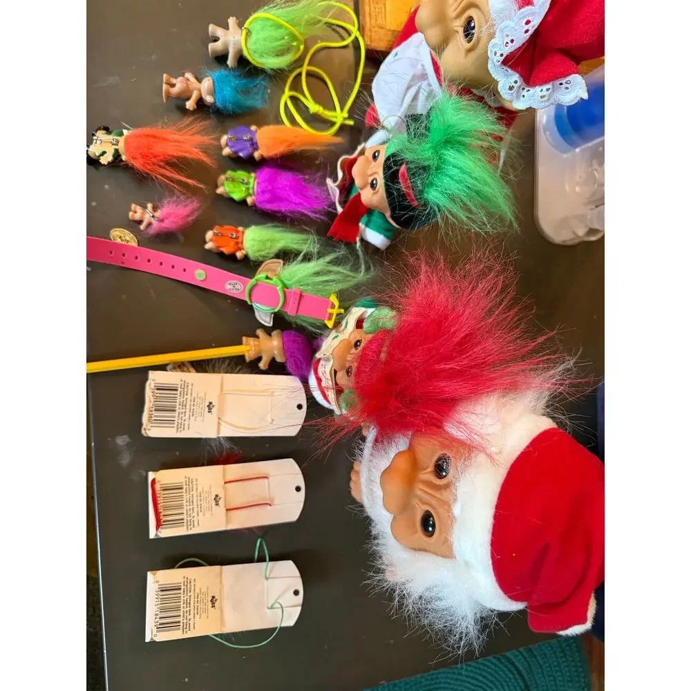13 Vintage Russ Troll Christmas Dolls Santa Mrs Clause Carolers Large 8